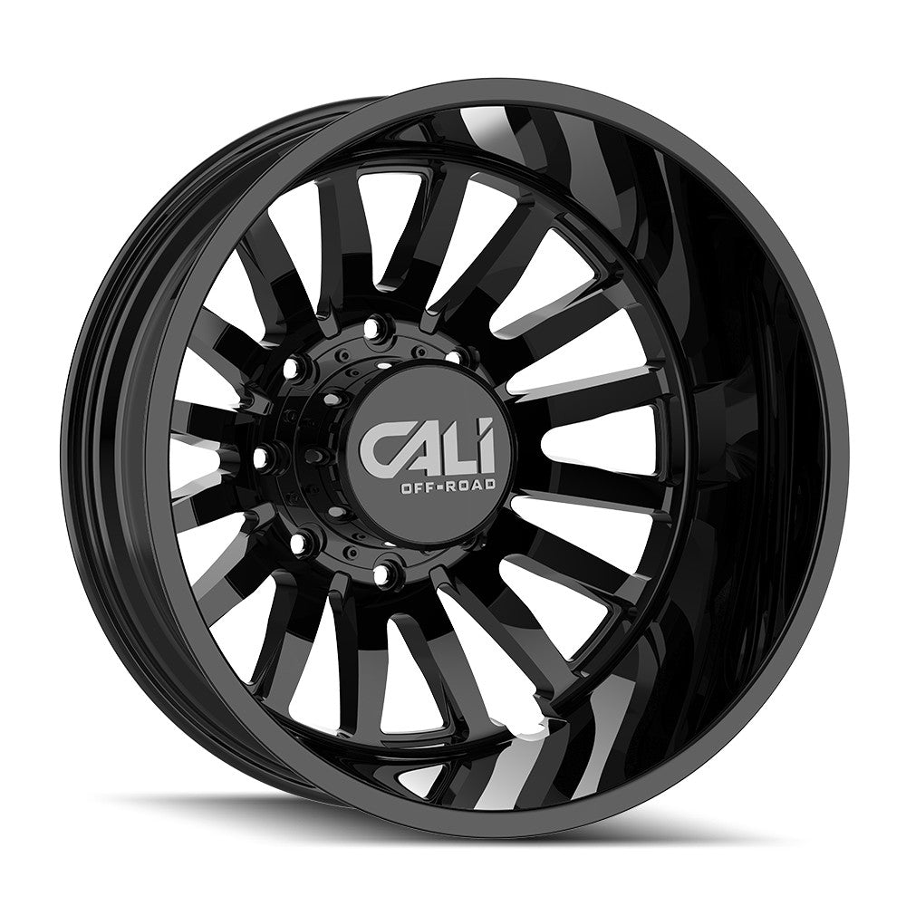 20x8.25 Cali Off-Road Summit Gloss Black Dually Rear Wheel 8x200 (-232mm)