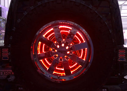 Oracle LED Illuminated Wheel Ring 3rd Brake Light - Red
