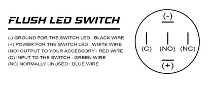 Oracle Pre-Wired Power Symbol On/Off Flush Mount LED Switch - Yellow