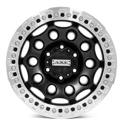 17x9 Axe Chaos Satin Black BEADLOCK Wheel 6x5.5 (-15mm)