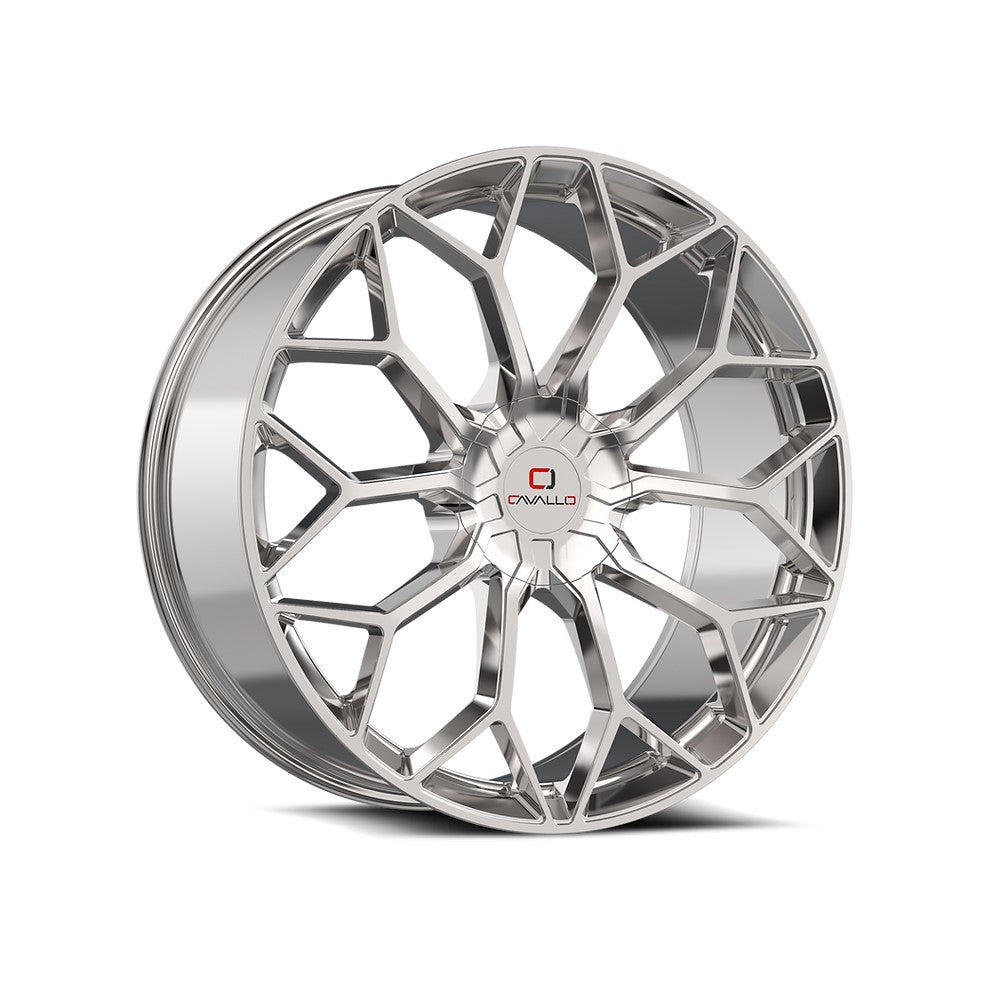22x9.5 Cavallo CLV-44 Nano Chrome Wheel 5x115/5x120 (15mm)