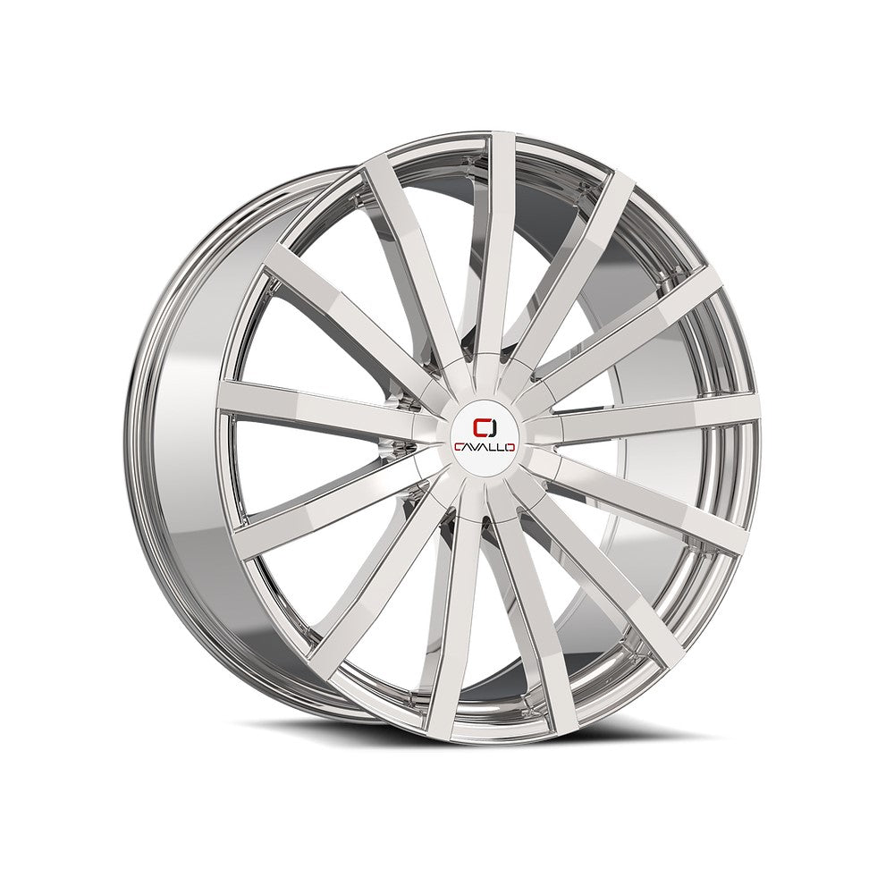 20x8.5 Cavallo CLV-52 Nano Chrome Wheel 5x4.5/5x120 (35mm)