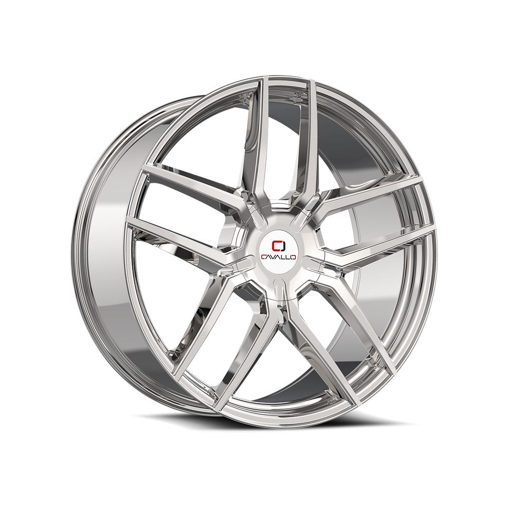 18x8 Cavallo CLV-55 Nano Chrome Wheel 5x4.5/5x120 (35mm)