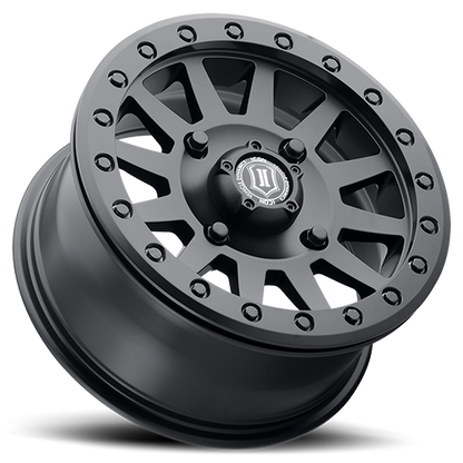 15x7 Icon Alloys Compression Satin Black UTV Wheel 4x156 (12mm)