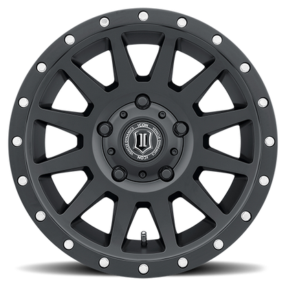 17x8.5 Icon Alloys Compression Satin Black Wheel 5x150 (25mm)
