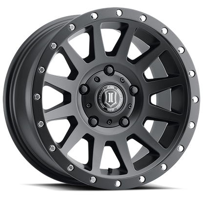 20x10 Icon Alloys Compression Satin Black Wheel 5x150 (-19mm)