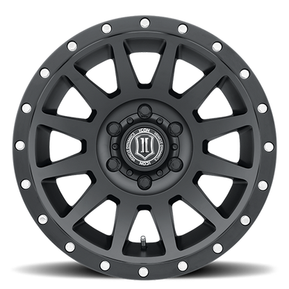 17x8.5 Icon Alloys Compression Satin Black Wheel 6x135 (6mm)