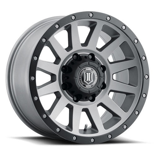 18x9 Icon Alloys Compression HD Titanium Wheel 8x6.5 (12mm)