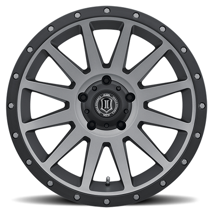17x8.5 Icon Alloys Compression Titanium Wheel 5x5 (-6mm)