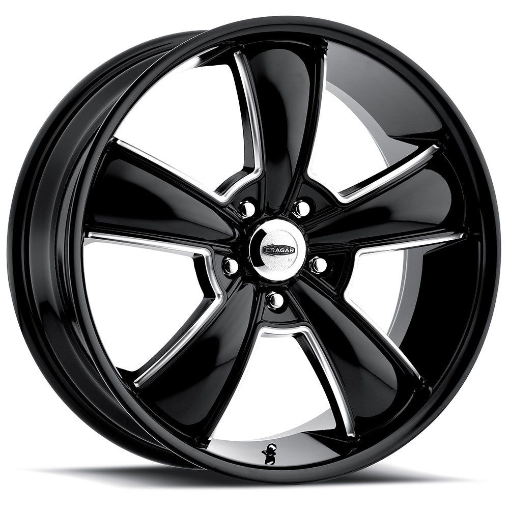 20x8.5 Cragar 615BM Modern Muscle Black Milled Wheel 5x115 (15mm)