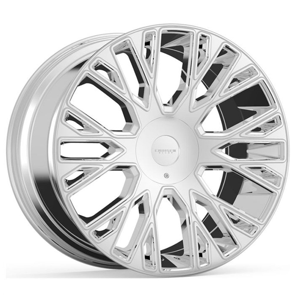 22x9.5 Cruiser Alloy 923V Raucous Bright PVD Wheel 5x115/5x5.5 +15