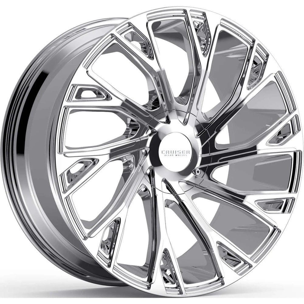 22x9.5 Cruiser Alloy 925V Cutter Bright PVD Wheel 5x115/5x5.5 +15
