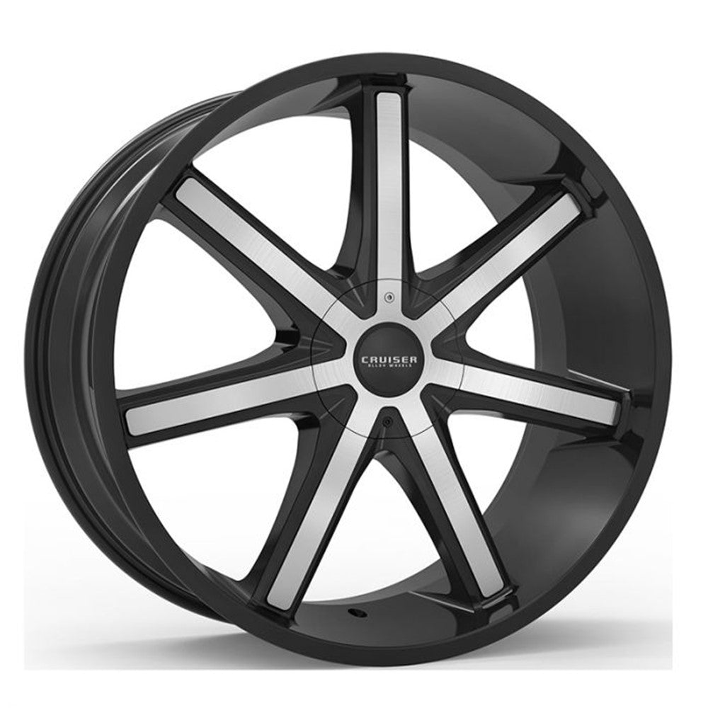 24x9.5 Cruiser Alloy 926MB Defiant Blk Machine Wheel 6x135/6x5.5 (25mm)
