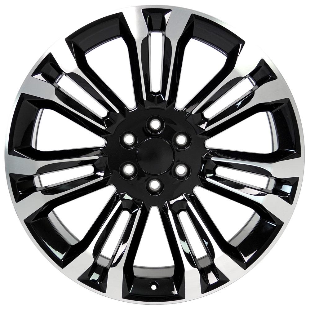 24x10 OE Wheels CV43B Black Machined Wheel 6x5.5 (24mm)