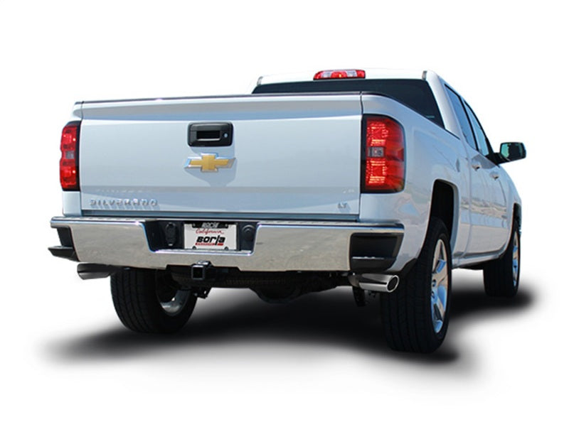 Borla 14 Silv/Sierra C/B Exhaust ATAK 1500 5.3L V8 AT/MT 2&4WD Ext Cab Split Side Exit
