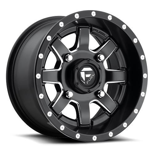 16x7 Fuel D538 Maverick UTV Matte Black & Milled Wheel 4x115 (13mm)