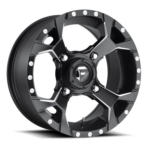 14x7 Fuel D546 Assault UTV Matte Black & Milled Wheel 4x156 (13mm)