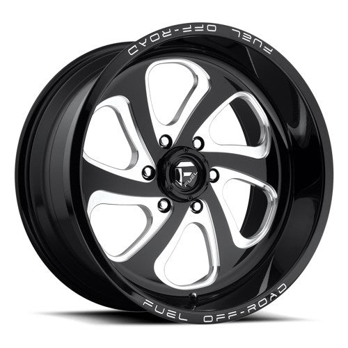 20x9 Fuel D587 Flow Gloss Black & Milled Wheel 8x180 (1mm)