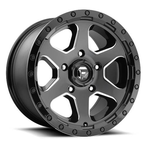 17x9 Fuel D590 Ripper Gloss Black & Milled Wheel 5x5.5 (20mm)