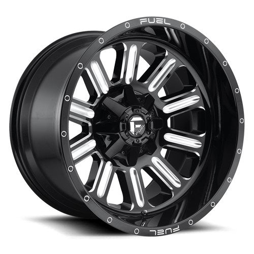 18x9 D620 Fuel Hardline Gloss Black & Milled Wheel 6x5.5/6x135 (1mm)