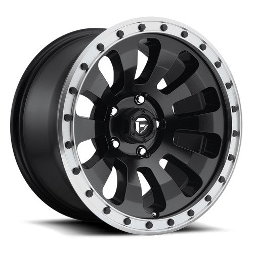 18x9 D629 Fuel Tactic Matte Black & Machined Wheel 6x135 (20mm)