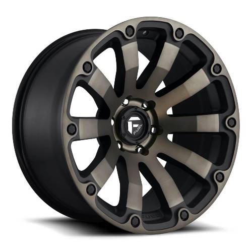 20x9 D636 Fuel Diesel Matte Black & Machined Wheel 5x5 (1mm)
