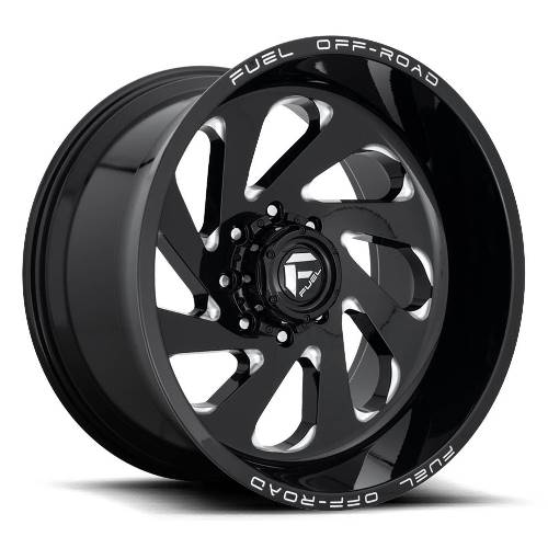 20x10 D637 Fuel Vortex Gloss Black & Milled Wheel 5x5.5 (-18mm)