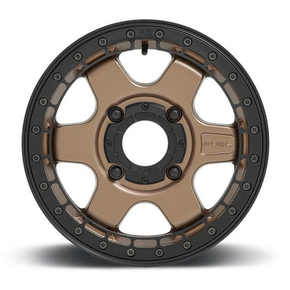 15x6 Fuel UTV D924 Block Matte Bronze W/ Black Ring BEADLOCK Wheel 4x137 (38mm)