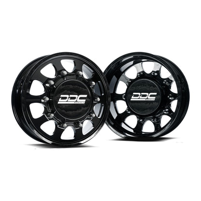 20x7.75 DDC Shield Black Milled GM/DODGE/FORD DUALLY Wheels 8x6.5 Set of 6