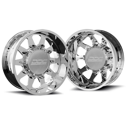 24x8.25 DDC The Ten Polished 11-UP GM FORGED DUALLY Wheels 8x210 Set of 6