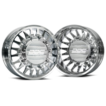 20x8.25 DDC Spoke Polished 11-UP GM FORGED DUALLY Wheels 8x210 Set of 6