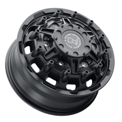 16x6 Black Rhino Destroyer Textured Matte Black Front Dually Wheel 6x205 (110mm)