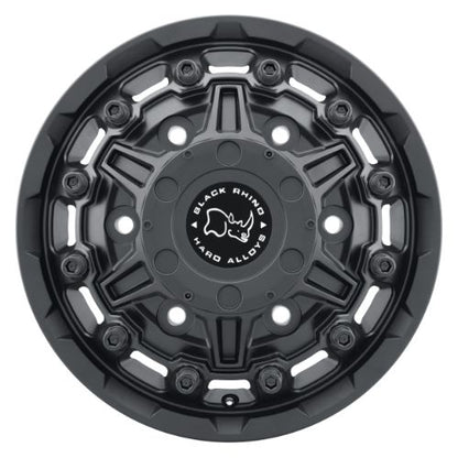 16x6 Black Rhino Destroyer Textured Matte Black Front Dually Wheel 6x205 (110mm)
