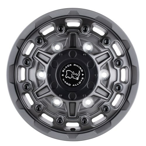 16x6 Black Rhino Destroyer Matte Gunmetal Front Dually Wheel 6x205 (110mm)