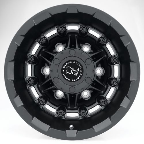 16x6 Black Rhino Destroyer Textured Matte Black Rear Dually Wheel 6x205 (-130mm)