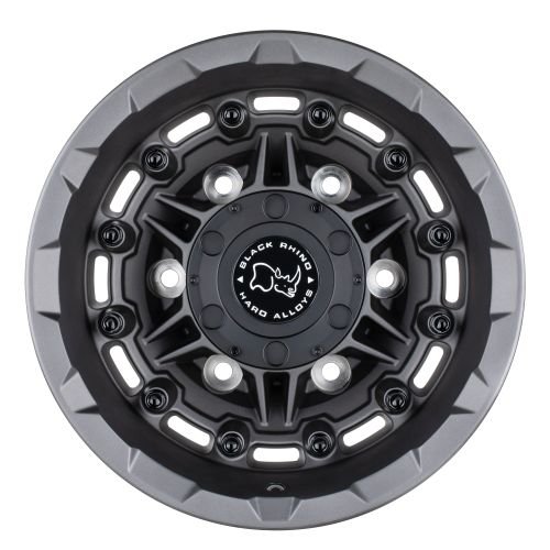 16x6 Black Rhino Destroyer Matte Gunmetal Rear Dually Wheel 6x205 (-130mm)