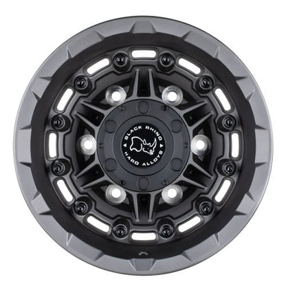 16x6 Black Rhino Destroyer Matte Gunmetal Rear Dually Wheel 6x205 (-130mm)
