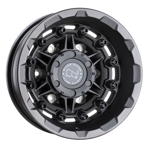 16x6 Black Rhino Destroyer Matte Gunmetal Rear Dually Wheel 6x205 (-130mm)