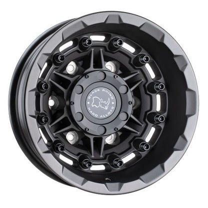 16x6 Black Rhino Destroyer Matte Gunmetal Rear Dually Wheel 6x205 (-130mm)