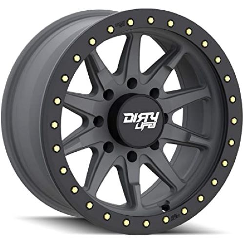 17x9 Dirty Life DT-2 Matte Gunmetal Wheel 5x5 (-12mm)
