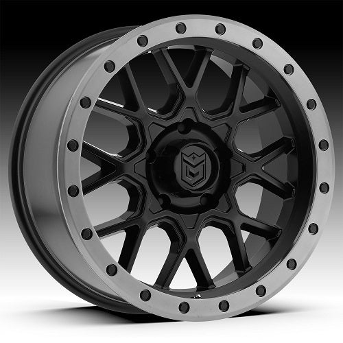 18x9 Dropstars 649BA Black W/Grey Lip Wheel 5x150 +00