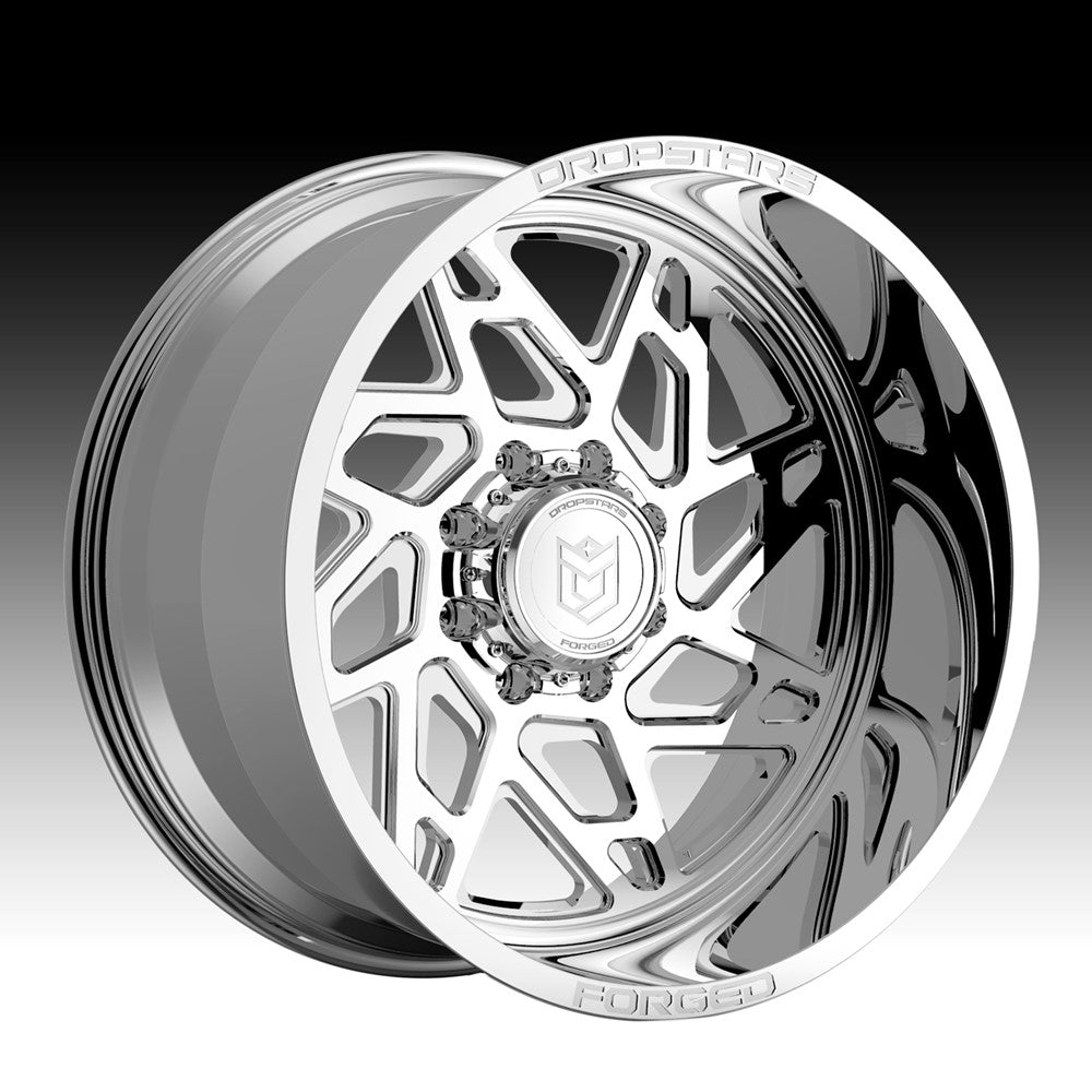 24x14 Dropstars F60P1 Forged Full Polished Wheel 6x5.5 -76