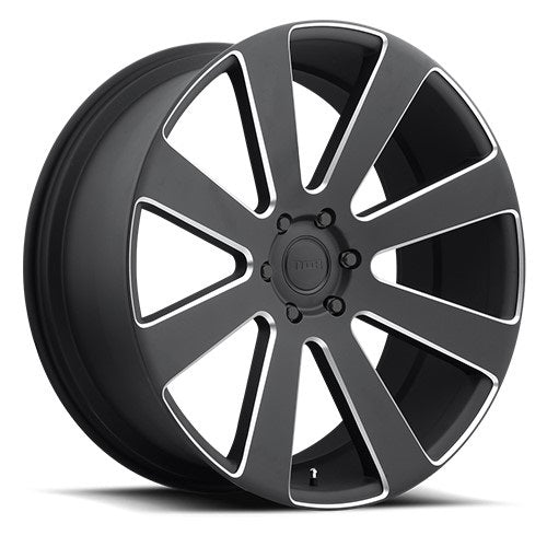 24x10 S187 Dub 8-Ball Black Milled Wheel 6x5.5 (20mm)