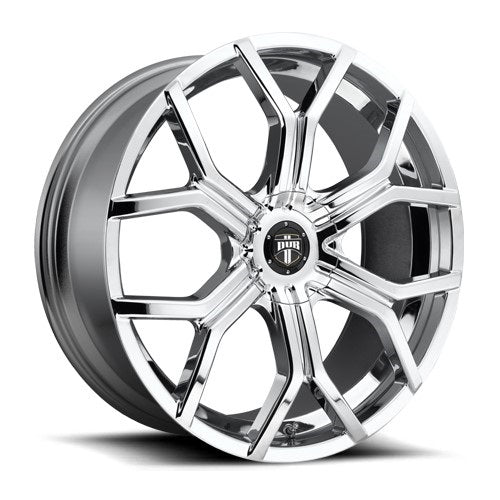 22x9.5 S207 Dub Royalty Chrome Wheel 5x4.75/5x5 (15mm)