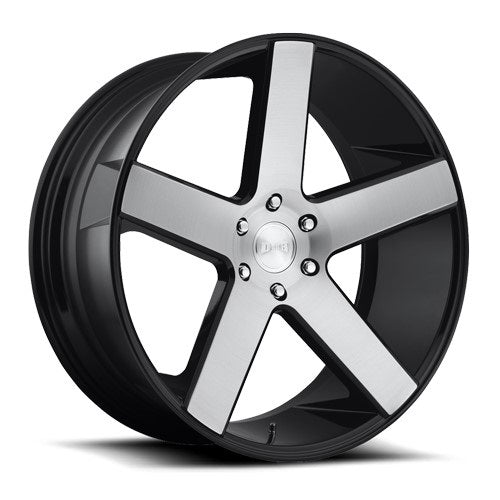 28x10 S217 Dub Baller Gloss Black Brushed Wheel 6x5.5 (30mm)