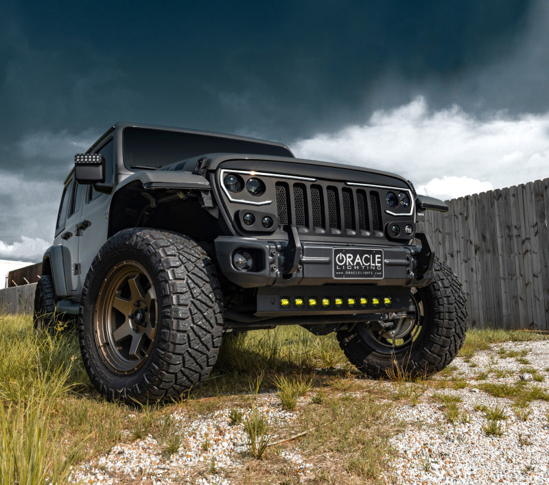 ORACLE Lighting 2019+ Jeep Wrangler JL Skid Plate w/ Integrated LED Emitters - Clear