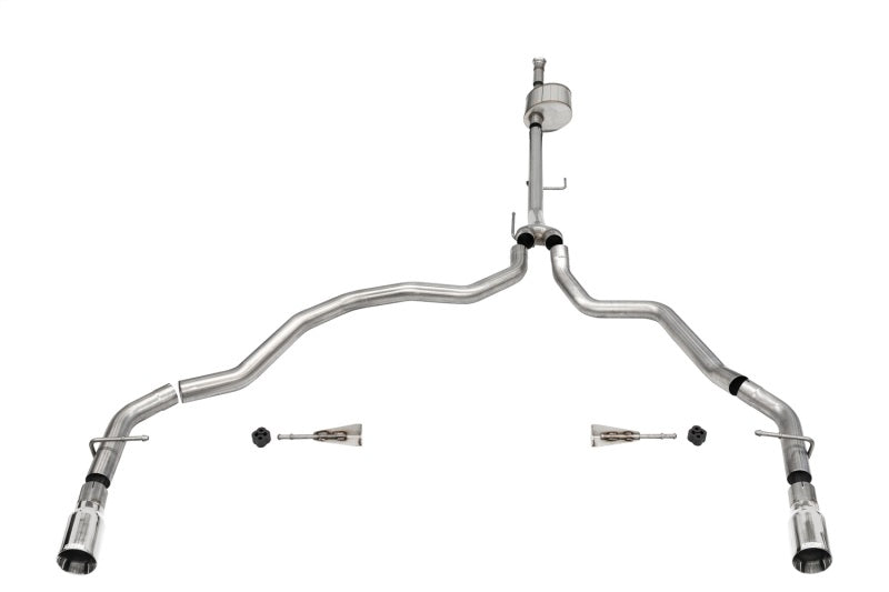 Corsa 2021-2025 Ford F-150 Regular Cab/ 8in Bed 5.0L V8 Xtreme Cat-Back Dual Rear Exit-Polished