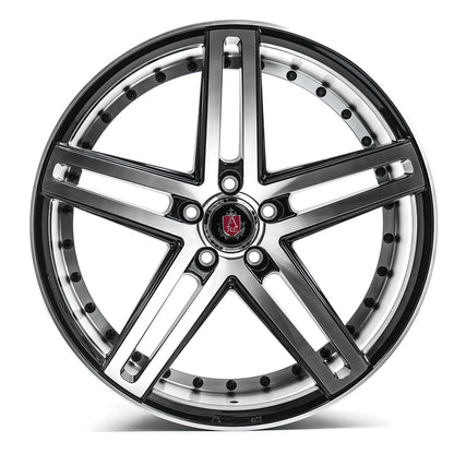 20x8.5 Axe Wheels EX20 Black and Polished Face Wheel 5x114 (25,32,35,38,40mm)