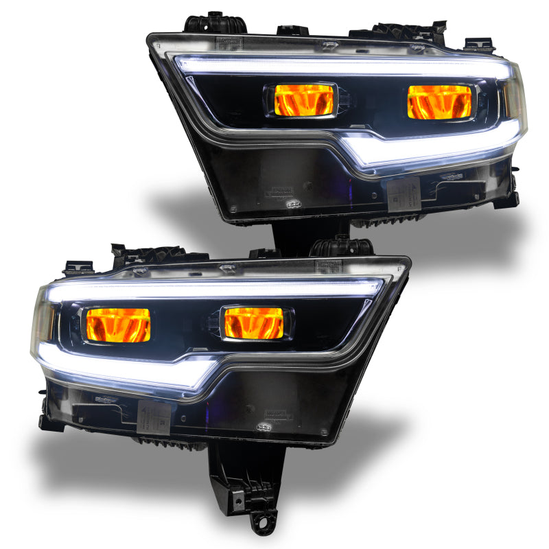 Oracle 19-21 RAM 1500 RGB Headlight Demon Eye Kit - LED Projector - w/o Controller