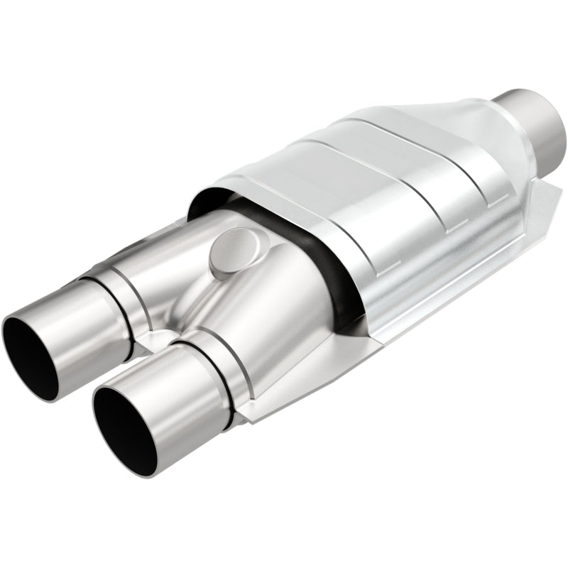 MagnaFlow Universal Catalytic Converter 2inch Inlet/2.5inch Outlet Dual/Single Oval Shape